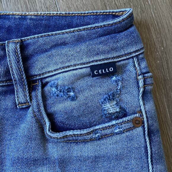 Cello Jeans Women Sz 9 Medium Blue High Rise Straight Leg - Picture 4 of 12